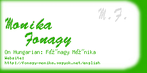 monika fonagy business card