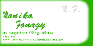 monika fonagy business card